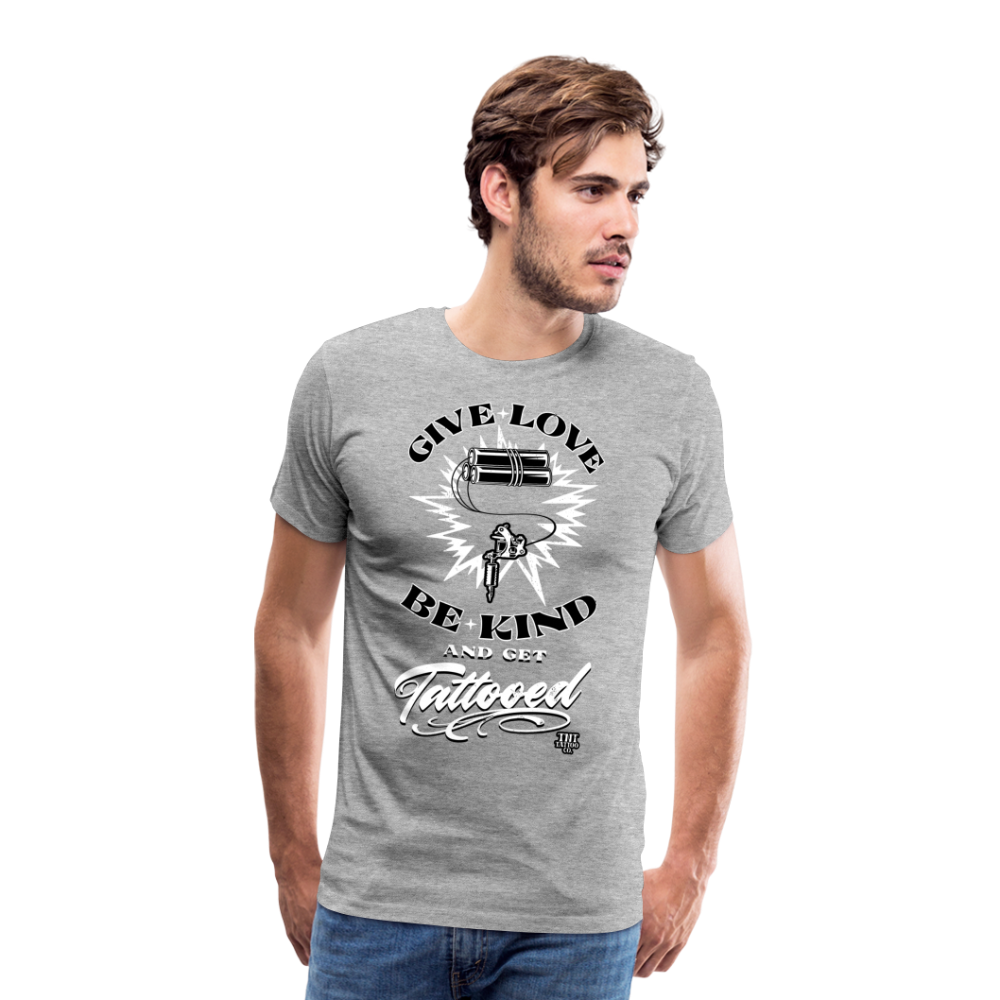 Give Love Men's Premium T-Shirt - heather gray