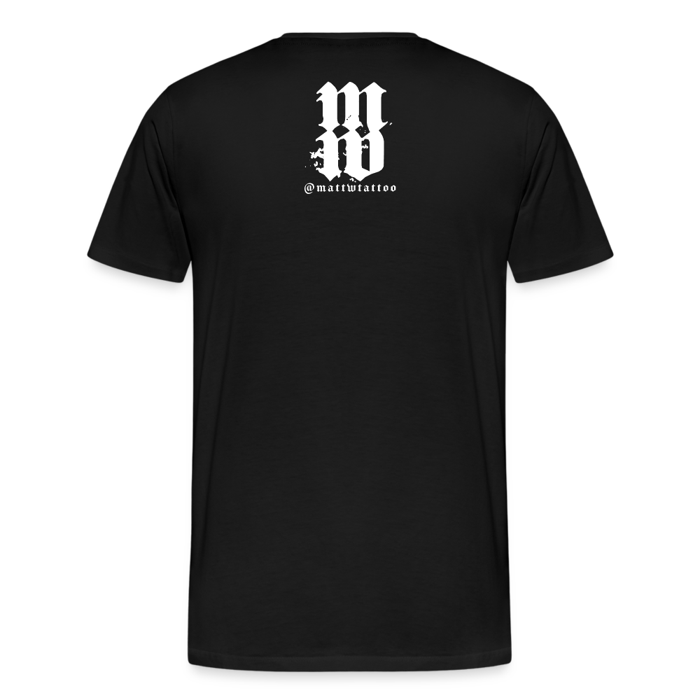 TNT ARTIST SERIES: MATT color skull Men's Premium T-Shirt - black