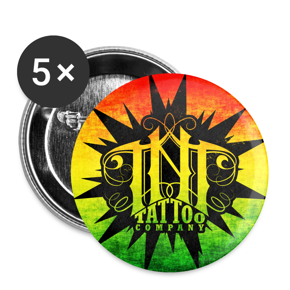 Rasta Buttons small 1'' (5-pack) - white