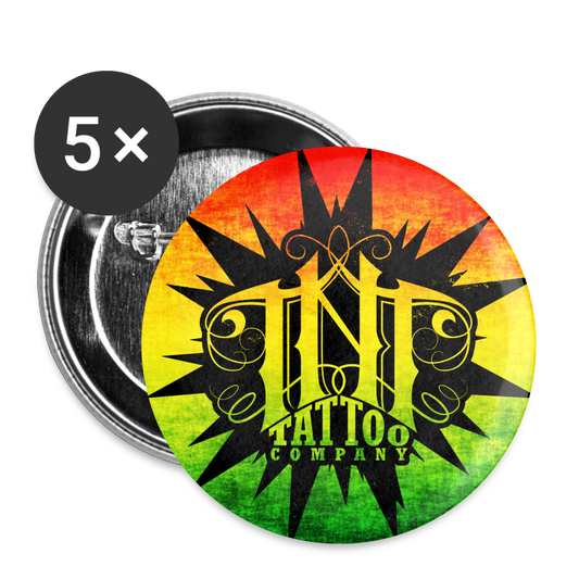 Rasta Buttons small 1'' (5-pack) - white