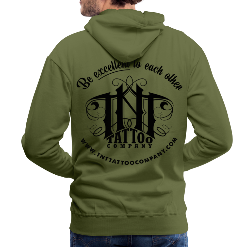 Traditional Eagle Men’s Premium Hoodie - olive green