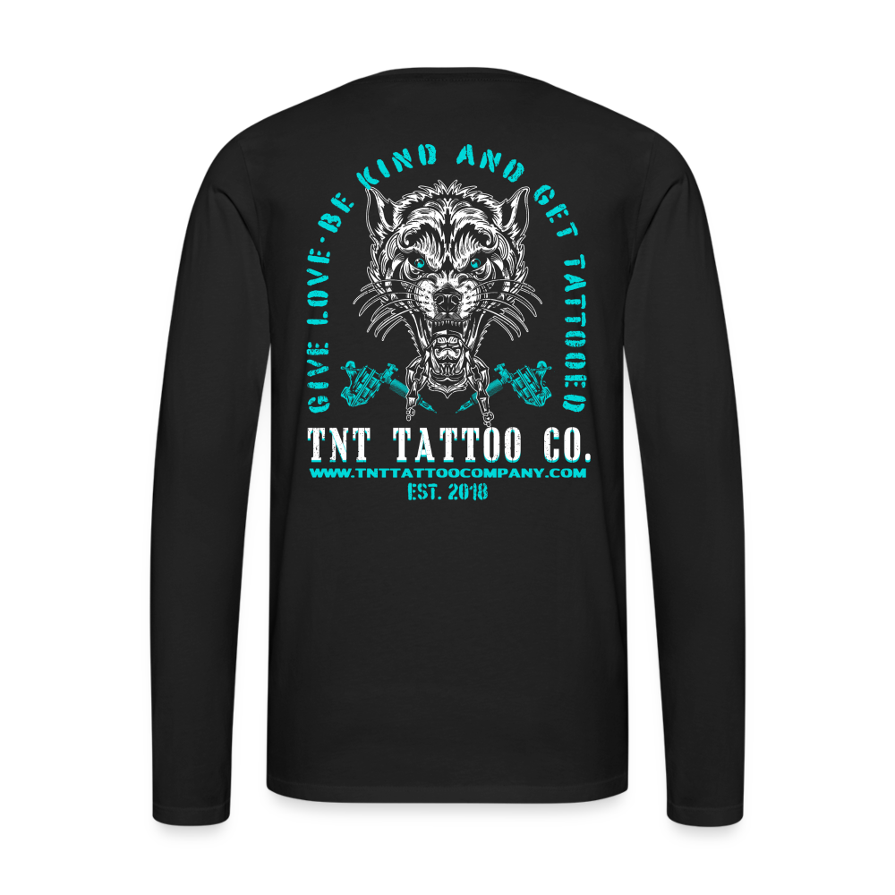 Wolfie Men's Premium Long Sleeve T-Shirt - black