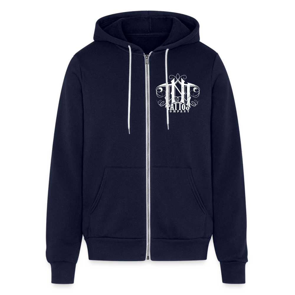 Lovers Bella Unisex Full Zip Hoodie - navy
