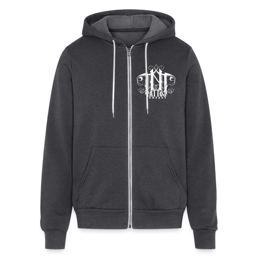 Lovers Bella Unisex Full Zip Hoodie - charcoal grey