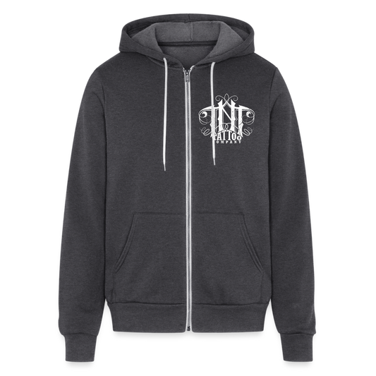 Lovers Bella Unisex Full Zip Hoodie - charcoal grey
