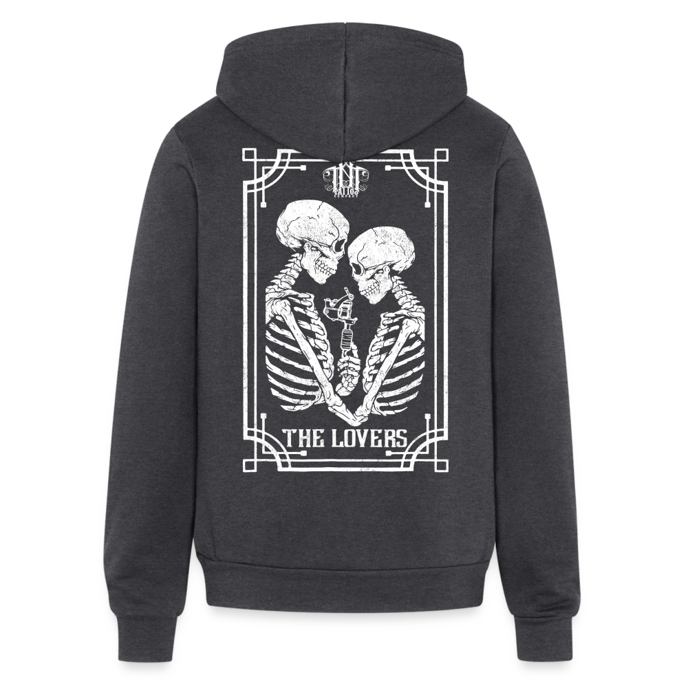 Lovers Bella Unisex Full Zip Hoodie - charcoal grey