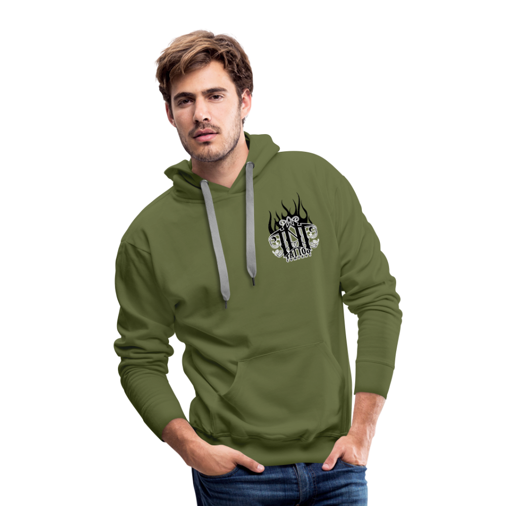 Give Love Men’s Premium Hoodie - olive green