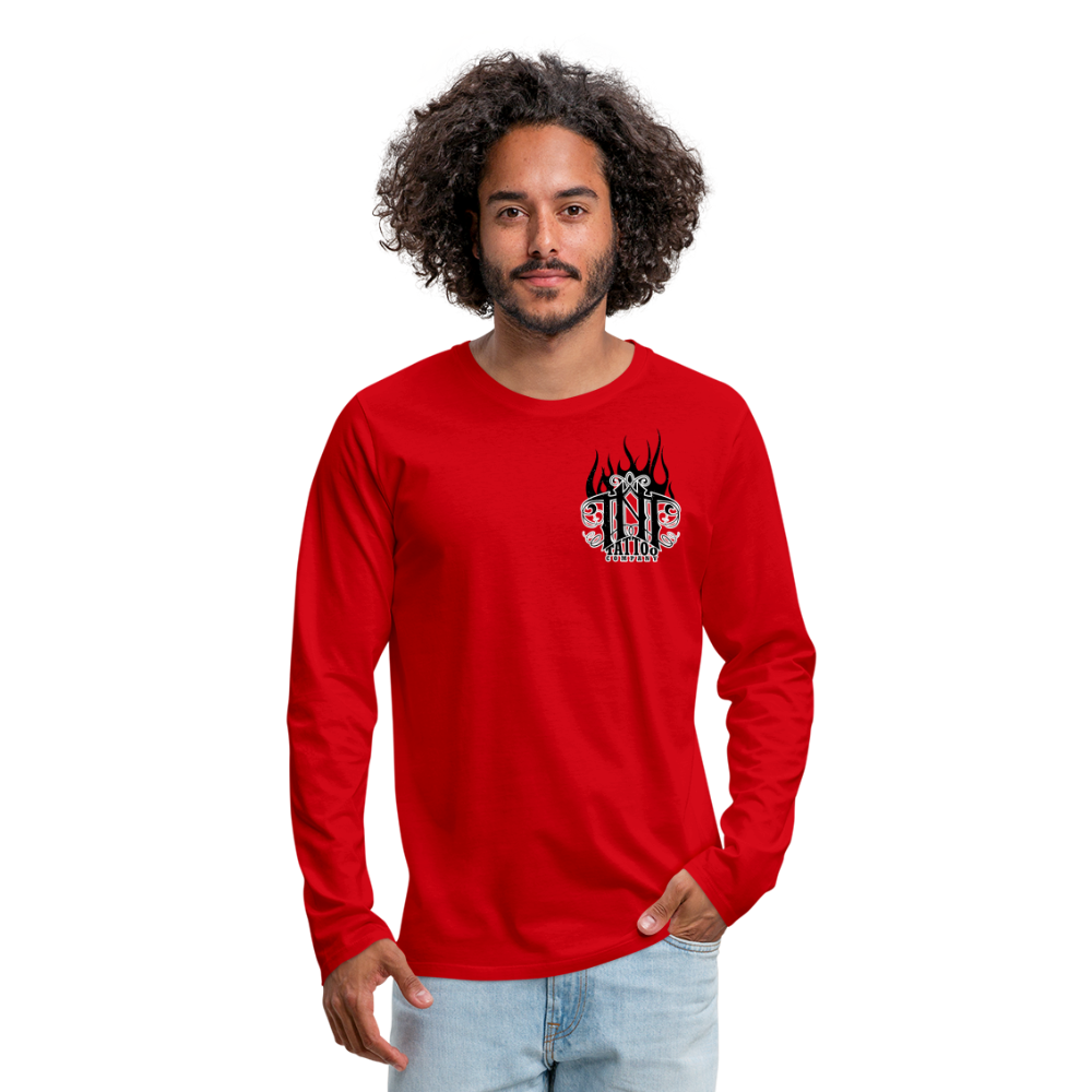 Give Love Men's Premium Long Sleeve T-Shirt - red