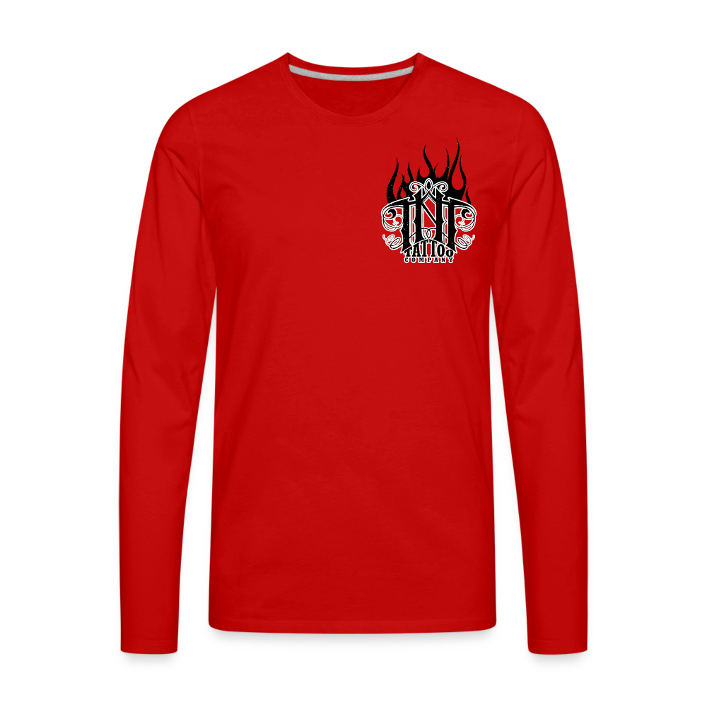 Give Love Men's Premium Long Sleeve T-Shirt - red
