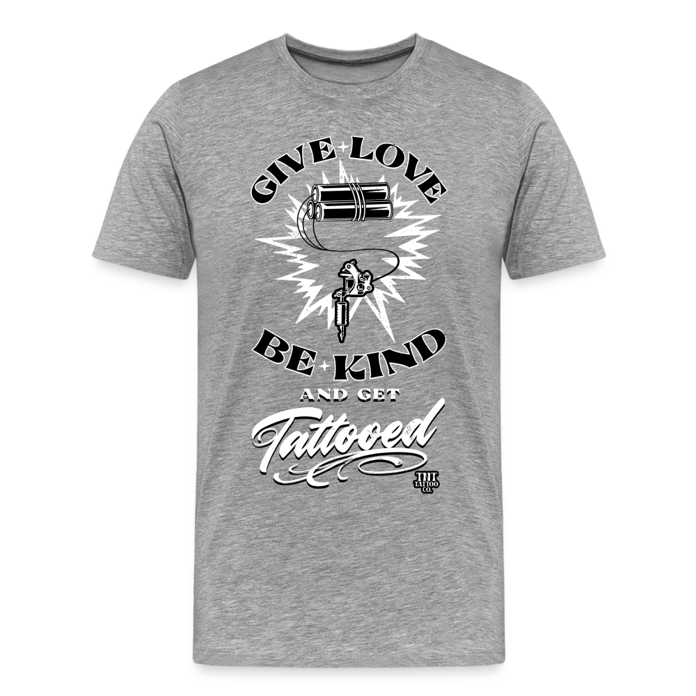 Give Love Men's Premium T-Shirt - heather gray