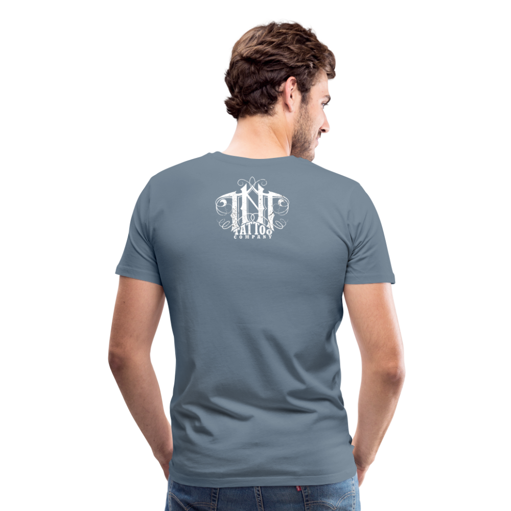 Give Love Men's Premium T-Shirt - steel blue
