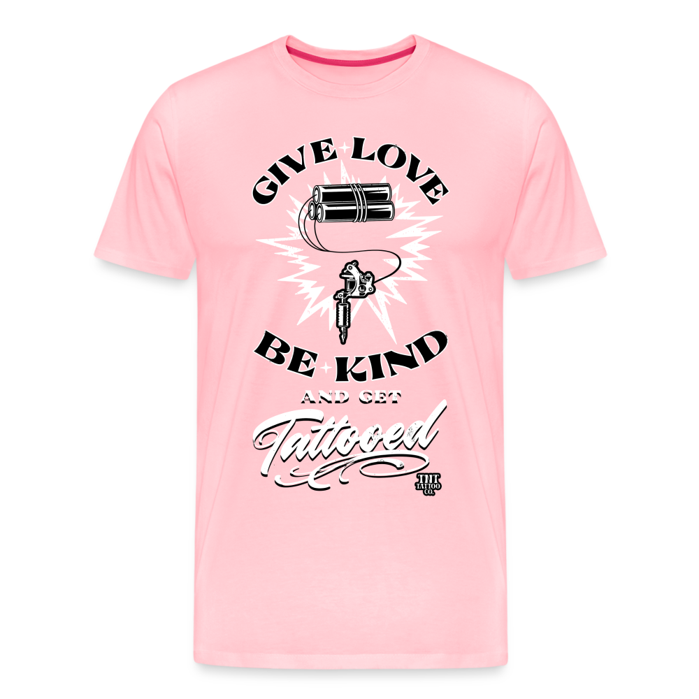 Give Love Men's Premium T-Shirt - pink