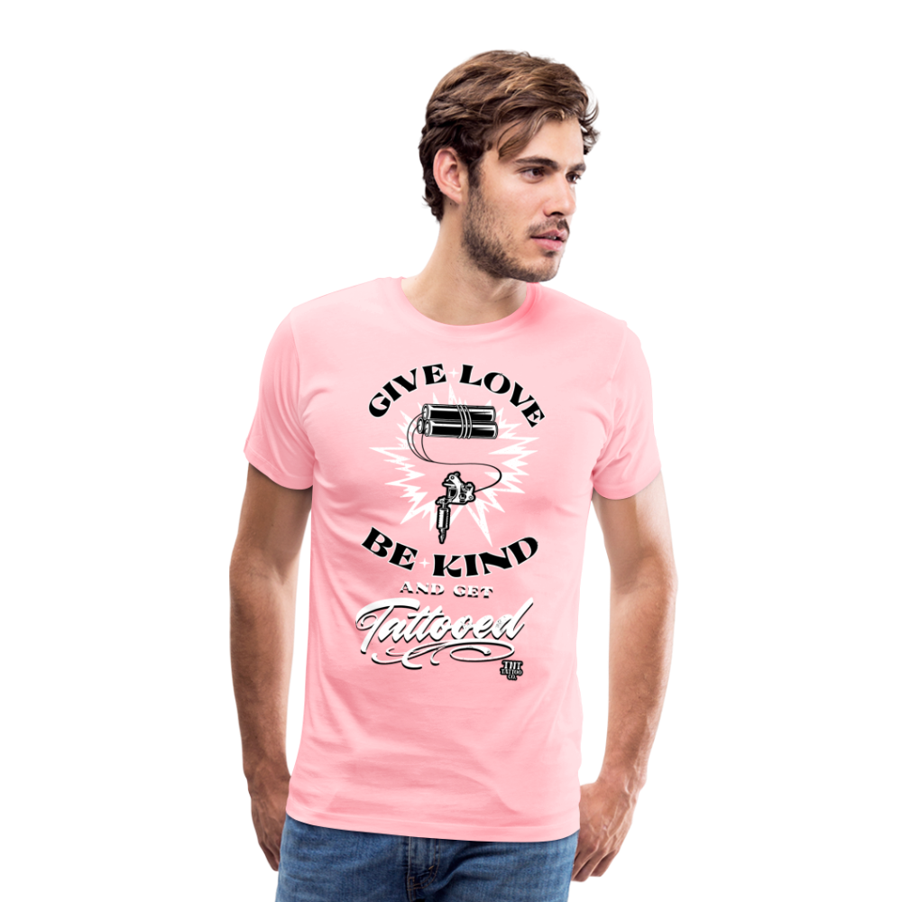 Give Love Men's Premium T-Shirt - pink