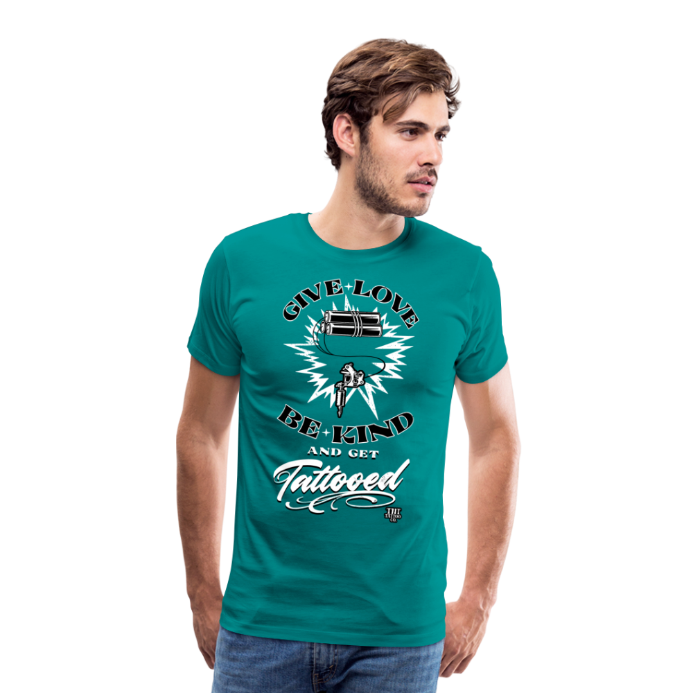 Give Love Men's Premium T-Shirt - teal