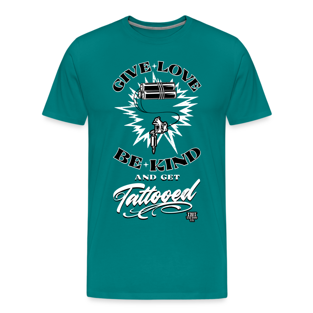 Give Love Men's Premium T-Shirt - teal