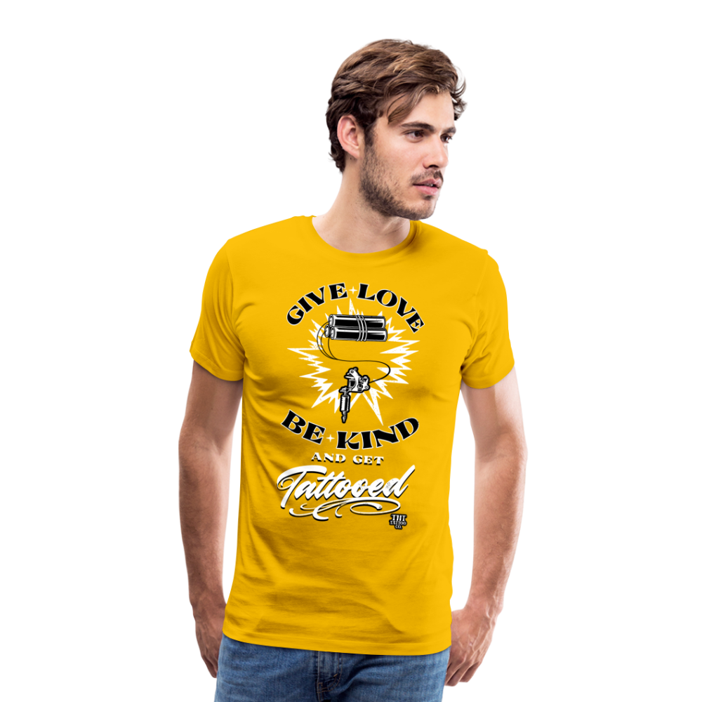 Give Love Men's Premium T-Shirt - sun yellow