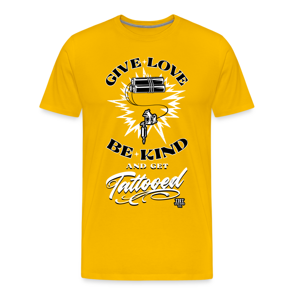Give Love Men's Premium T-Shirt - sun yellow