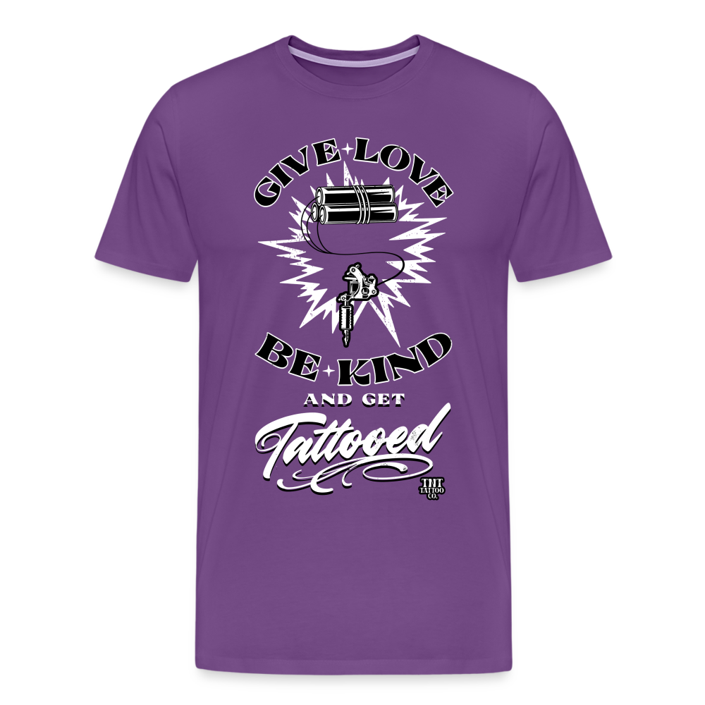 Give Love Men's Premium T-Shirt - purple