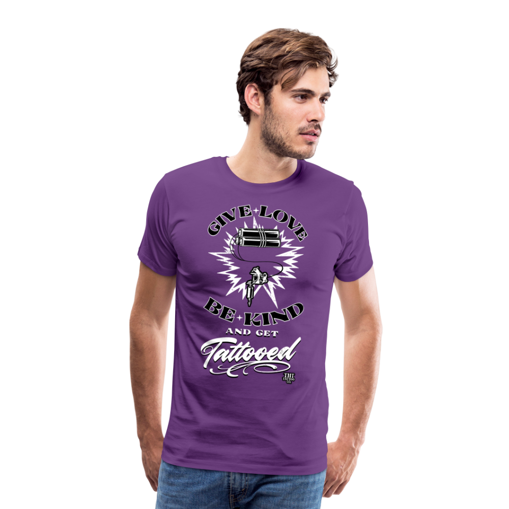 Give Love Men's Premium T-Shirt - purple