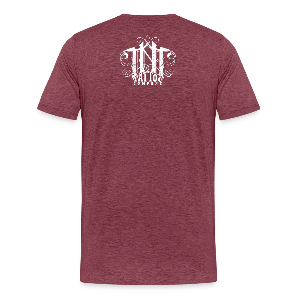 Give Love Men's Premium T-Shirt - heather burgundy