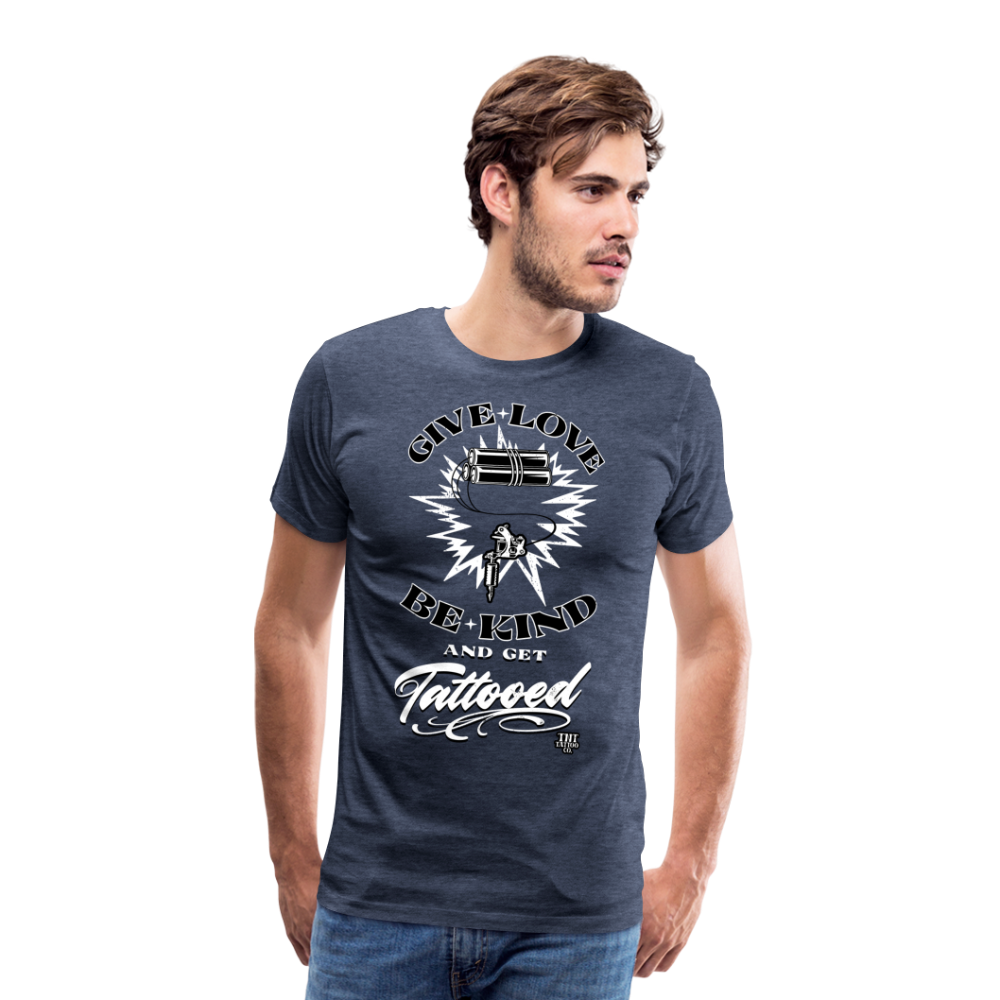 Give Love Men's Premium T-Shirt - heather blue