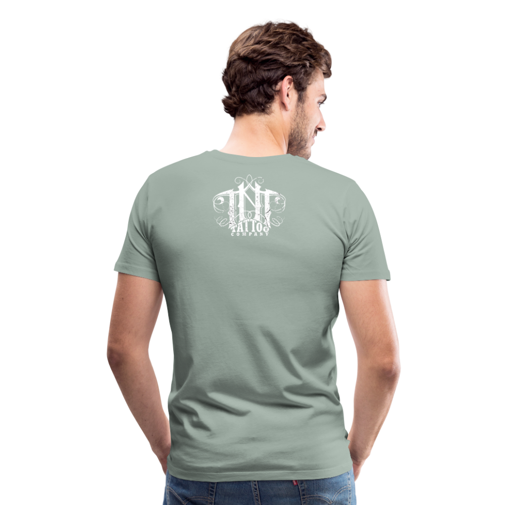 Give Love Men's Premium T-Shirt - steel green