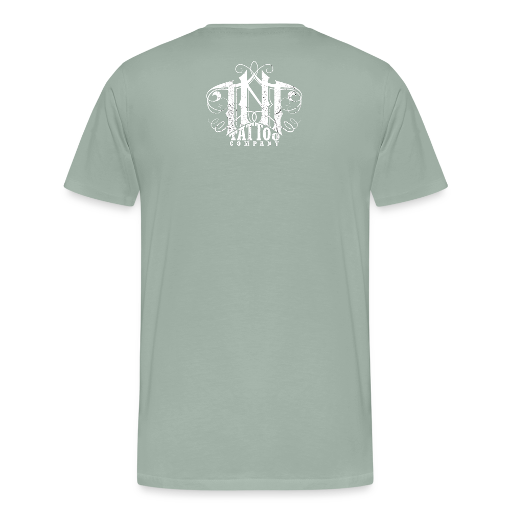 Give Love Men's Premium T-Shirt - steel green