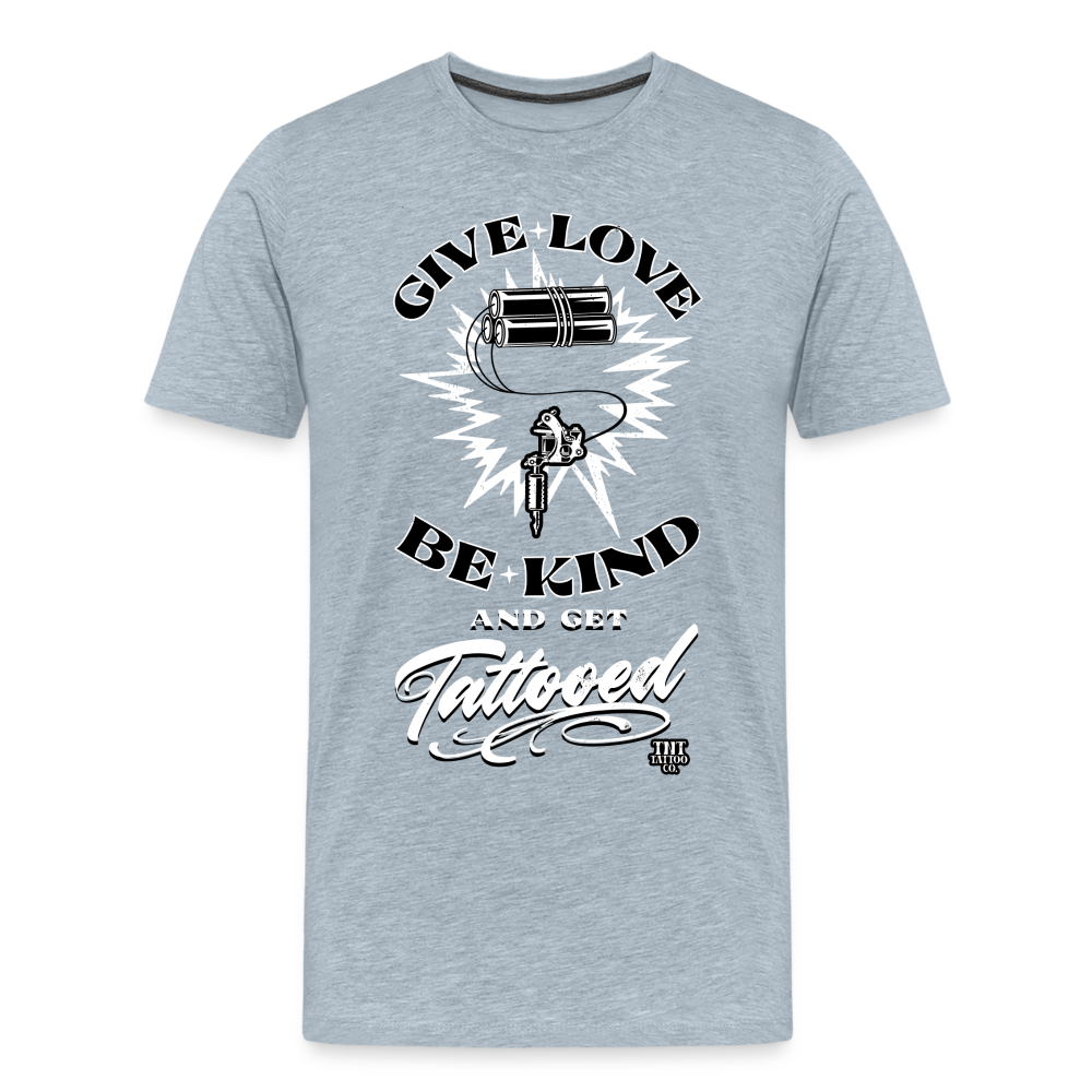 Give Love Men's Premium T-Shirt - heather ice blue