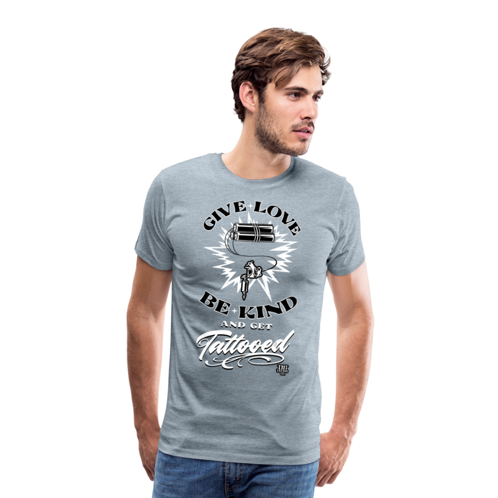 Give Love Men's Premium T-Shirt - heather ice blue
