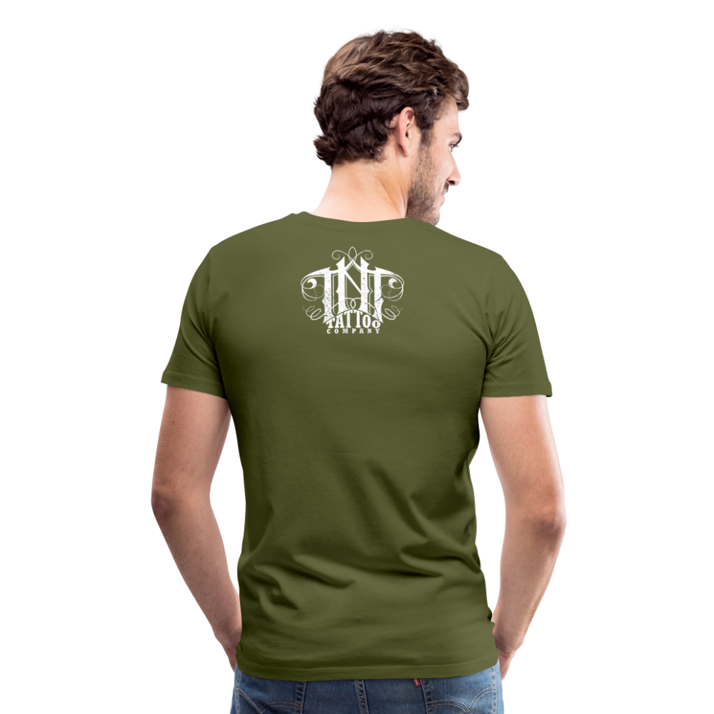 Give Love Men's Premium T-Shirt - olive green