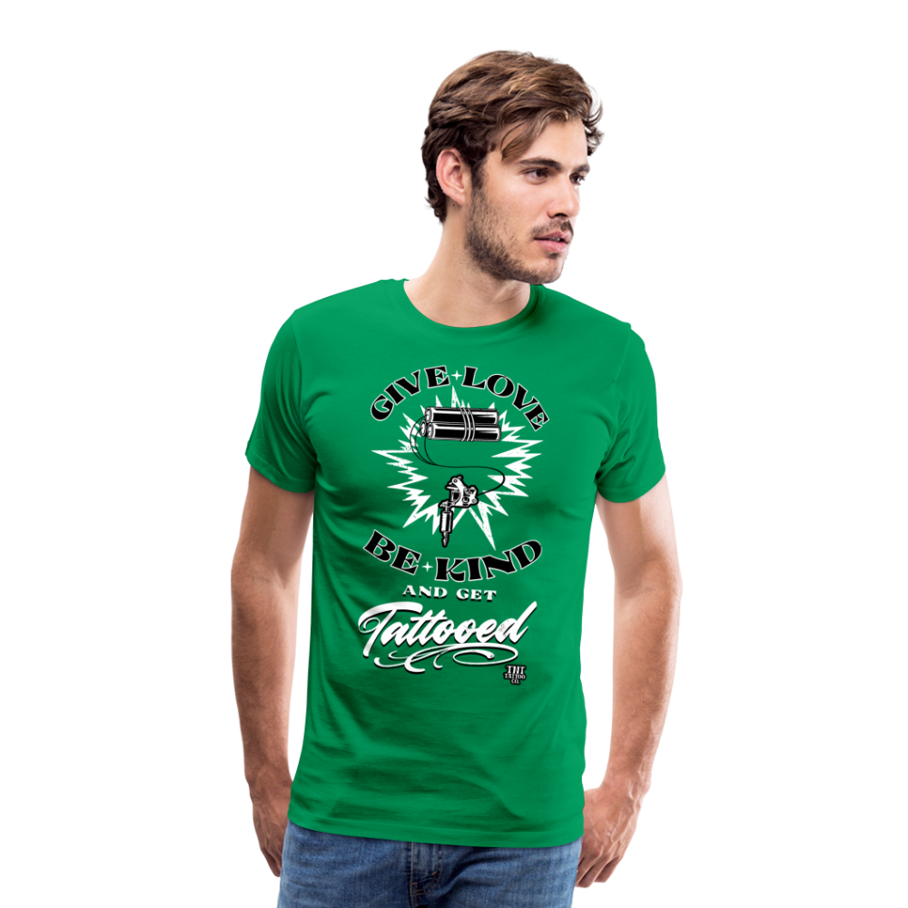 Give Love Men's Premium T-Shirt - kelly green