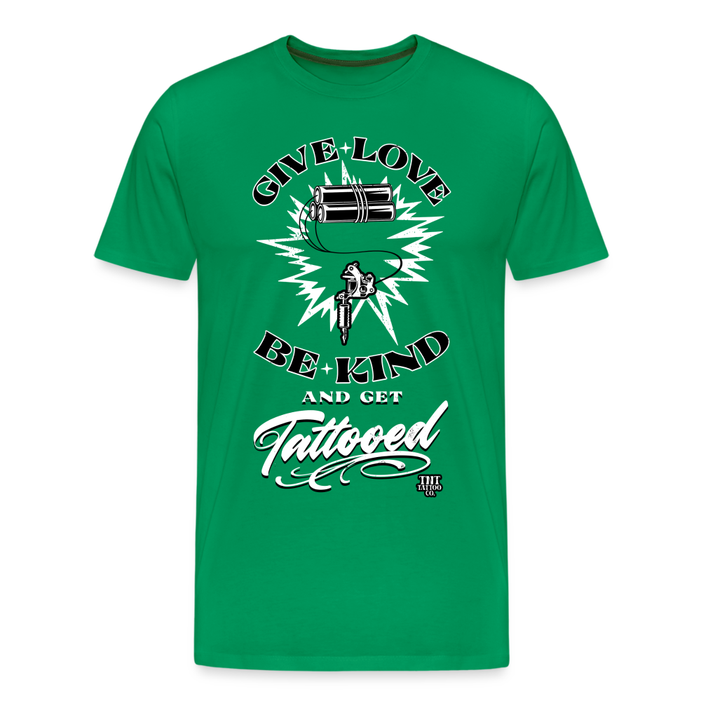 Give Love Men's Premium T-Shirt - kelly green