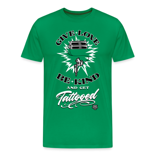 Give Love Men's Premium T-Shirt - kelly green