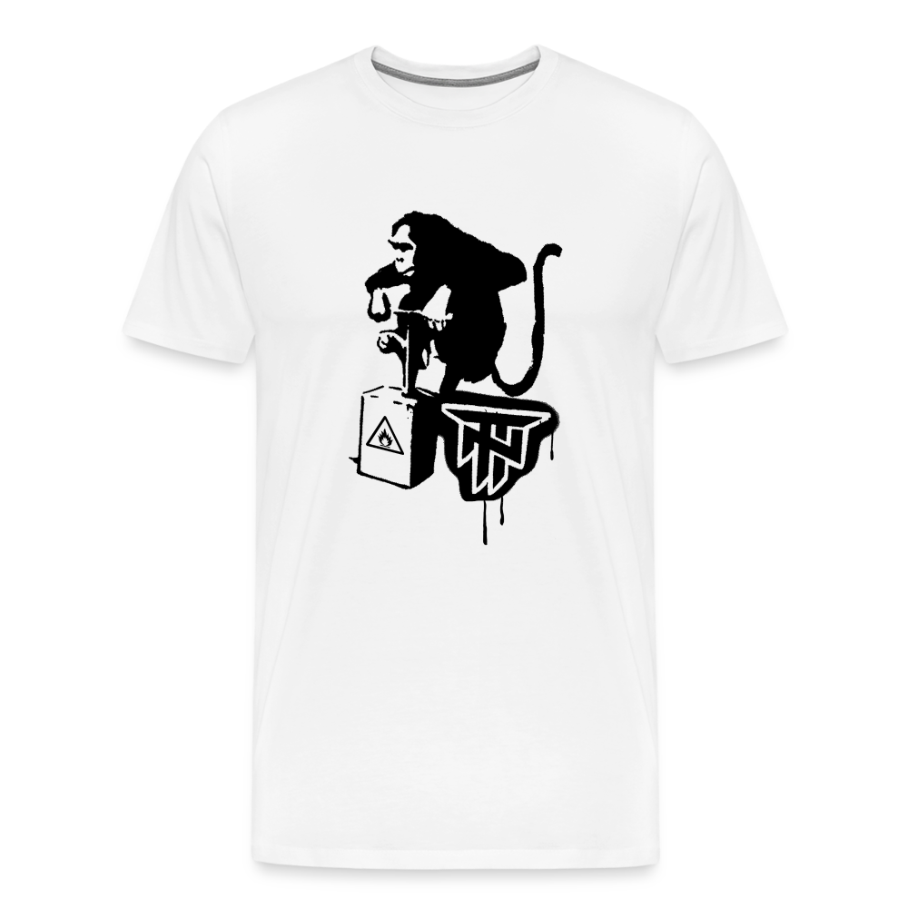 Monkey Men's Premium T-Shirt - white