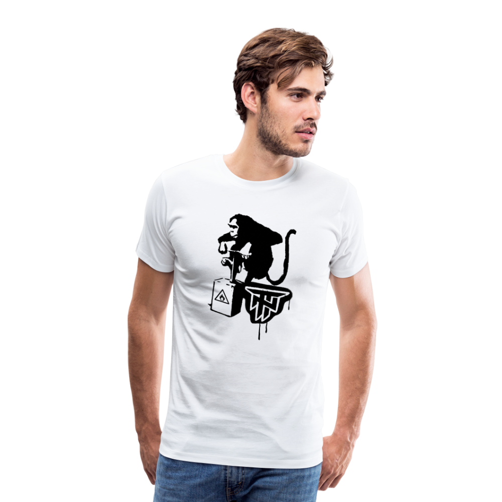 Monkey Men's Premium T-Shirt - white