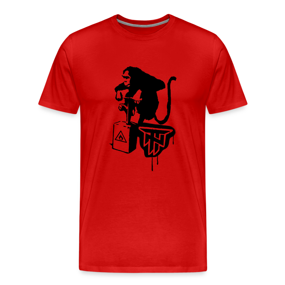 Monkey Men's Premium T-Shirt - red