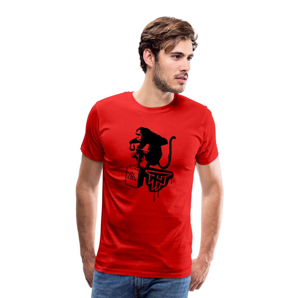Monkey Men's Premium T-Shirt - red