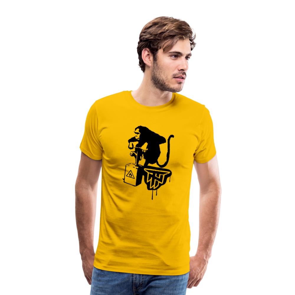 Monkey Men's Premium T-Shirt - sun yellow