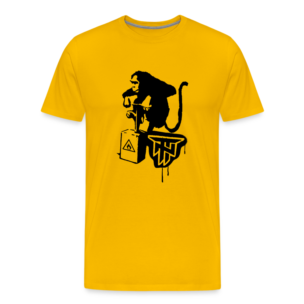 Monkey Men's Premium T-Shirt - sun yellow