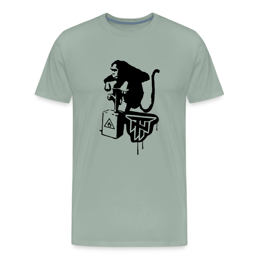 Monkey Men's Premium T-Shirt - steel green