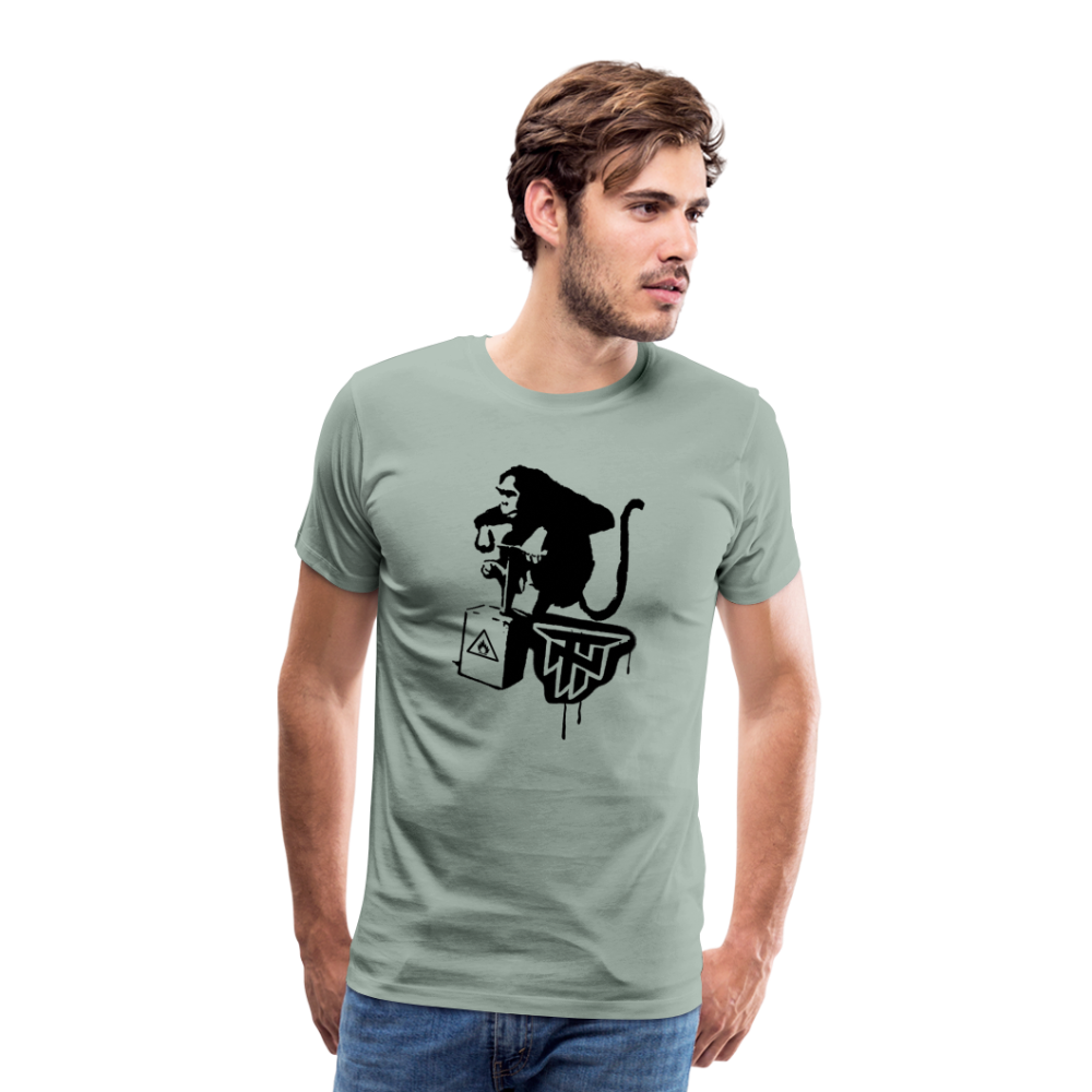 Monkey Men's Premium T-Shirt - steel green