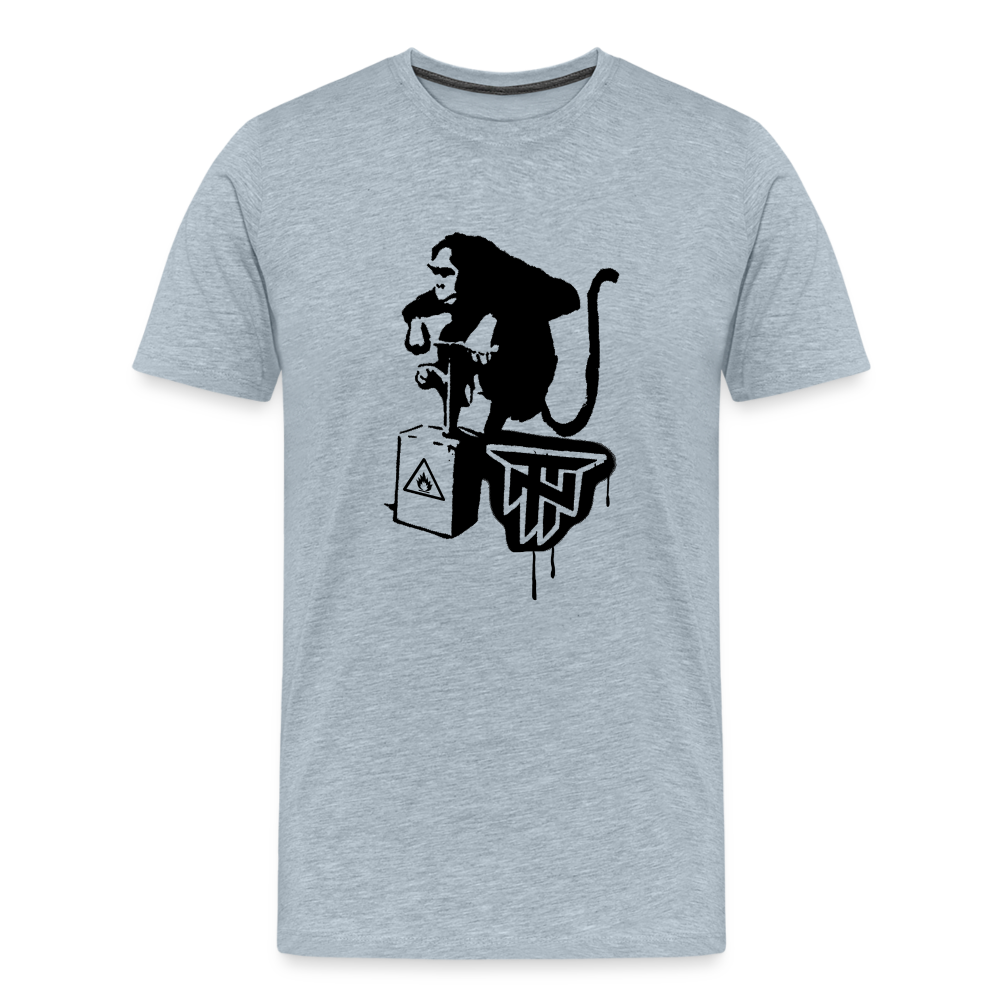 Monkey Men's Premium T-Shirt - heather ice blue