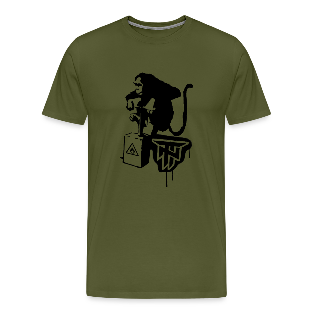 Monkey Men's Premium T-Shirt - olive green