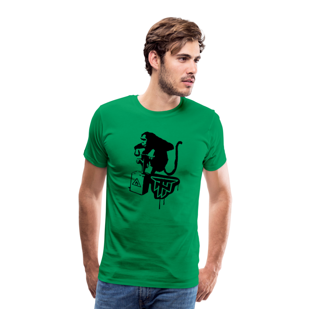 Monkey Men's Premium T-Shirt - kelly green