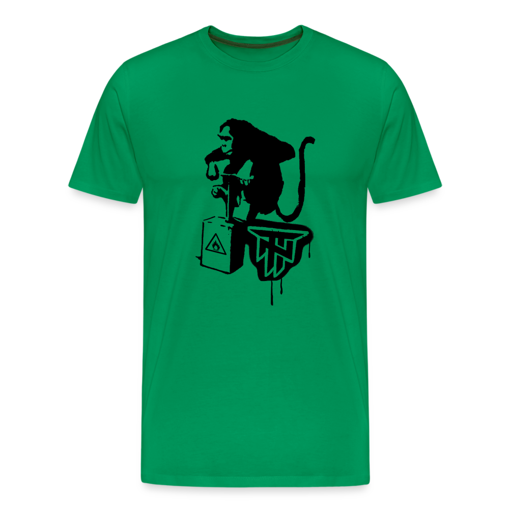 Monkey Men's Premium T-Shirt - kelly green