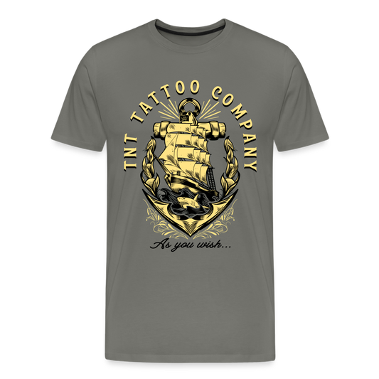 Shark Boat Men's Premium T-Shirt - asphalt gray