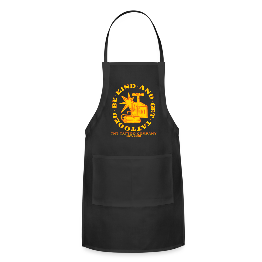 Orange and Yellow TNT Adjustable Apron - black