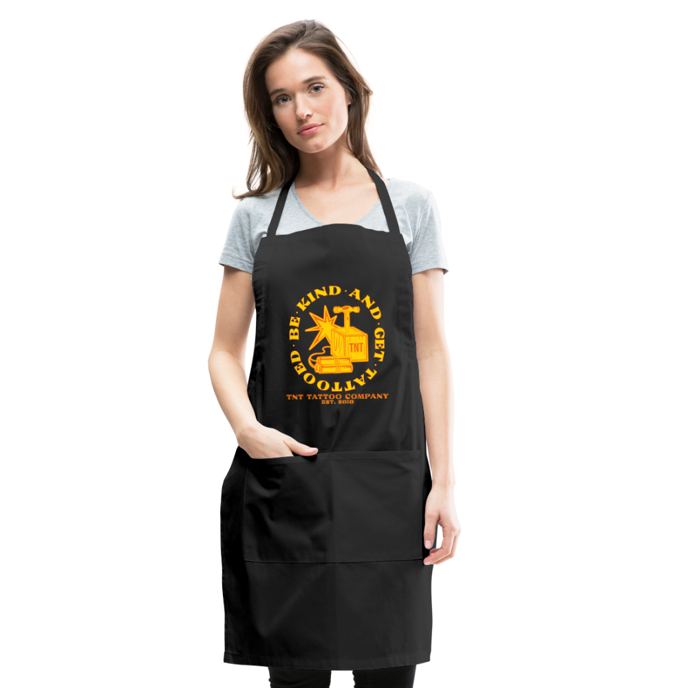 Orange and Yellow TNT Adjustable Apron - black