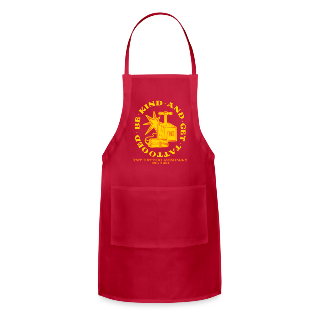 Orange and Yellow TNT Adjustable Apron - red