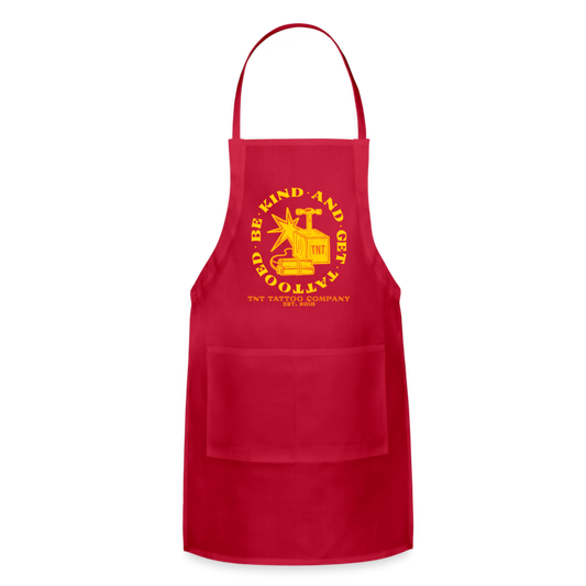 Orange and Yellow TNT Adjustable Apron - red